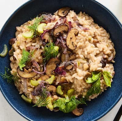 Risotto with mushrooms, truffle and grana cheese
